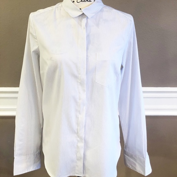 H&M Tops - H&M Button Up Striped Blouse, Size 12, EUC